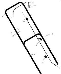 Handle Assembly Diagram and Parts List for 225111X99A 2004 Briggs and Stratton Lawn Mower